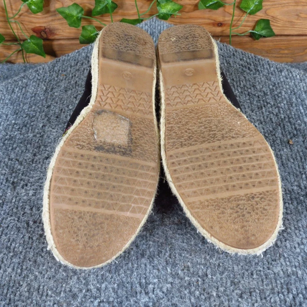 Bella Marie Angela-11 Womens Espadrille Flat Size 5.5 Summer Boho Black Multi